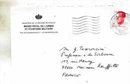 Enveloppe Obliteration Mecanique Du Musée Royal Armée Et Histoire Militaire A Bruxelles A Mr Pedroncini Maison-Lafitte78 - Balkstempels: Distributiekantoren