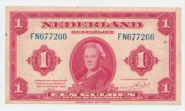 Netherlands 1 Gulden 1943 VF+ P 64 - 1 Gulden