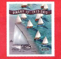 NUOVO - ITALIA - 2013 - Centenario Dell´ideazione Dell´imbarcazione A Vela Dinghy 12´ - 0,70 € - 2011-20: Nieuw/plakker