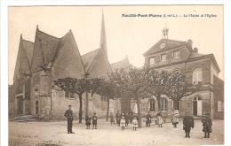 NEUILLE PONT PIERRE - INDRE ET LOIRE - LA MAIRIE ET L'EGLISE - ANIMATION - Neuillé-Pont-Pierre