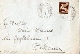 BUSTA POSTALE-REPUBBLICA SOCIALE-21-3-1944 -POSTA AEREA-CON INTERESSANTE ANNULLO DI STRAMBINO ROMANO - Poste Aérienne
