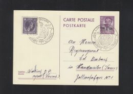 Luxemburg GSK Mit Aufdruck 1947 Nach Saarland - Stamped Stationery