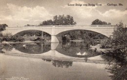 Carthage MO Lower Bridge Over Spring River  Old Postcard - Other & Unclassified
