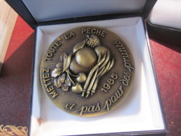 MEDAILLE FELIX POTIN - 1985- METTEZ TOUTE LA PECHE ET PAS POUR DES PRUNES VOIR PHOTOS - Professionals / Firms