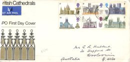 (987) UK First Day Of Issue Covers - FDC - Premier Jour Grande Bretagne - 1969 - Cathedrals - 1952-1971 Dezimalausgaben (Vorläufer)