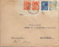 Bulgaria-Letter Sent From Bulgaria In Switzerland-Le Noirmont In 1946,Stamp Pairs(Rare) - Cartas & Documentos