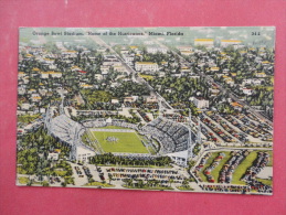 - Florida > Miami  Orange Bowl Stadium Home Of The Hurricanes Linen   Not Mailed  Ref 996 - Miami