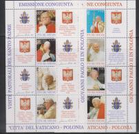 G)2005 VATICAN, PASTORAL VISIT OF POPE JOHN PAUL II IN POLAND, JOINT ISSUE VATICAN-POLAND, JOHN PAUL II –COAT OF ARMS, - Nuevos