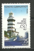 Turkey; 2010 150th Anniv. Of Sile Lighthouse - Unused Stamps
