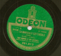 78 Tours Aiguille ODEON N° 281.813 LA DANSEUSE CREOLE Et GAILLARDO Par Tony MURENA. - 78 Rpm - Schellackplatten