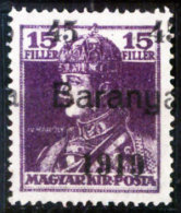 YUGOSLAVIA - UNGARN - CROATIA - BARANYA - KARLO  45/15 Fil.  - UNRELEASED - O.g. - 1919 - RARE - Ongebruikt