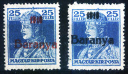 YUGOSLAVIA - UNGARN - CROATIA - BARANYA - KARLO  - I Typ Ovpt. - **MNH. - 1919 - Unused Stamps