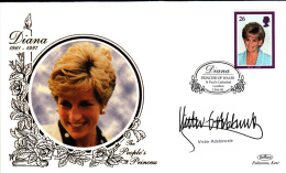 Great Britain FDC Scott #1792 26p Princess Diana In Blue Cancel: Diana, Princess Of Wales St. Paul's Cathedral Signed - 1991-2000 Decimal Issues