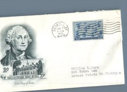 (222)  USA - FDC Cover  - 1954 Regukar Postage Series - Sailors - 1941-1950