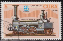 Cuba 1986 Scott 2865 Sello * Tren Locomotora Locomotives Rusia 1845 Expo Vancouver Michel 3019 Yvert 2696 Stamps Timbre - Ungebraucht