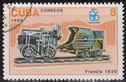 Cuba 1986 Scott 2866 Sello * Tren Locomotora Locomotives Seguin's Francia 1830 Expo Vancouver Michel 3020 Yvert 2697 - Ongebruikt