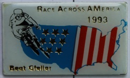 RACE ACROSS AMERICA 1993 - BEAT GFELLER - CARTE USA   - CYCLISME - CYCLISTE -  (VELO) - Cycling