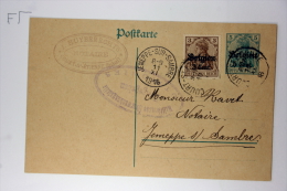 Belgium: Postcard 1916 , Mi P9 II, CV 40 Euro, Mit Zusatzfrankatur, Upgraded, Court Jemeppe-sur-Sambre - OC1/25 General Government