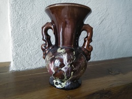 JOLI PETIT VASE (12cm) Double Anse - Céramique à Glaçure Ou Grès Flammé - Origine Inconnue - Other & Unclassified