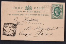 C0201 CAPE OF GOOD HOPE 1896, Local Letter Card Beaufort West To Cape Town - Kaap De Goede Hoop (1853-1904)
