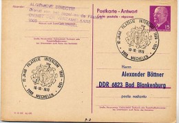 WAPPEN MECHELEN  Belgien 1970 Auf  DDR P74 A Antwort-Postkarte ZUDRUCK #1 - Briefe U. Dokumente