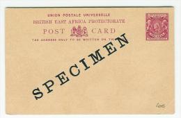 EAST AFRICA PROTECTORATE ENTIER POSTAL CARTE   SPECIMEN  POSTAL STATIONERY - Afrique Orientale Britannique