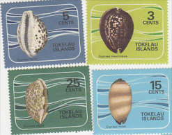 Tokelau-1974 Cowrie Shell 41-44 MNH - Tokelau