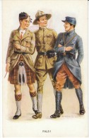 Archie Gunn WWI Series 'Pals ' Allied Soldiers Arm In Arm, C1910s Vintage Postcard - Gunn