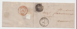 LETTRE (LSC)  DE ANNEVOYE  1856 ANNEVOIE POUR NAMUR + DISTRIBUTION 75 A VOIR TRES BEAU - Postmarks - Lines: Distributions