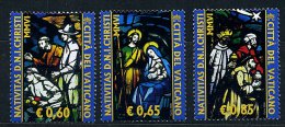 Vatican ** N° 1421 à 1423 - Noël Vitrail - Unused Stamps