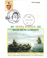 HENRY HUDSON,EXPLORATEUR AND SEAFARER ENGLISH,POSTCARD STATIONERY,2011,TURDA,ROMANIA - Erforscher