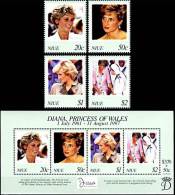 NIUE  1998  PRNCESS DIANA + S/S MNH ** Neuf Postfrish - Niue