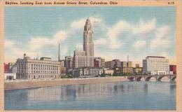 Ohio Columbus Skyline Looking East From Across Scioto River - Columbus