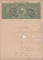 Br India King George V, Fiscal, Revenue, Court Fee, Stamp Paper, Rupees 45, Used, Inde Indien - 1911-35 King George V