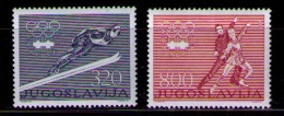 YUGOSLAVIA 1976 - OLIMPIADA DE INNSBRUCK - YVERT Nº 1519-1520 - Unused Stamps