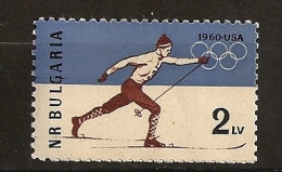 Bulgarie Bulgaria 1960 N° 1006 ** Sport, JO, Hiver, Jeux Olympiques, USA, Squaw Valley, Ski De Fond, Baton, Neige, Gants - Ungebraucht