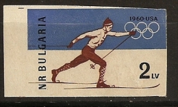 Bulgarie Bulgaria 1960 N° 1006a ND ** Sport, JO, Hiver, Jeux Olympiques, USA, Squaw Valley, Ski De Fond, Baton, Neige - Ungebraucht