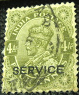 India 1911 King George V 4a Service - Used - 1911-35  George V