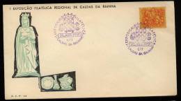 Portugal 1957 Cover Postmark CALDAS DA RAINHA EXPOSICAO FILATELICA - Cartas & Documentos