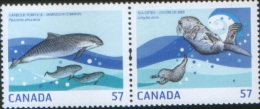 Canada 2010 Joint Issue With Sweden Harbour Porpoise And Sea Otter (Lontra Di Mare) Pair Se Tenant ** MNH Complete Set - Neufs