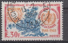 TAAF USED MICHEL 344 YVERT 26 ORGANISATION MONDIALE DE LA SANTE - Used Stamps