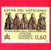 VATICANO - 2009 - NUOVO - MNH - 50º Anniversario Del Concilio Ecumenico Vaticano II - Serie Completa - Nuevos