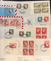 I0012 DENMARK, 12 @ 1950s & 1960s Covers, Mostly FDCs - Storia Postale