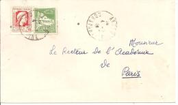 N°Y&T  48+215    CONSTANTINE  Vers   PARIS    Le   04 JUILLET    1946 - Cartas & Documentos