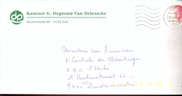 Omslag Enveloppe Stempel Zele - Pub Reclame Deprouw - Van Driessche 1988 - Briefe