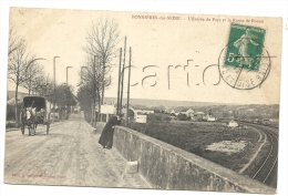 Bonnières-sur-seine (78) : MP D'un Attelage à L'entrée Du Pays Sur La Route De Rouen  En 1911 (animé). - Bonnieres Sur Seine