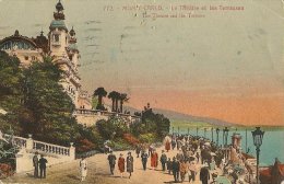 CPA-1922-MONACO-MONTE-CARLO-THEATRE Et Les TERRASSES-BE - Opernhaus & Theater