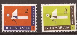 1961 X 27  JUGOSLAVIJA CHILDRENS WOCHE DES KINDERS STILIS BLUME PAPIER FLUGZEUG  MNH - Bienfaisance