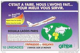 Equatorial Guinea, EQG-08, 10units, Cameroon Airlines, Boeing 747, 2 Scans. - Equatorial Guinea