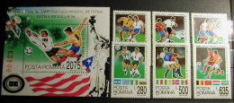 RUMANIA 1994 - WORLD CUP FOOTBALL USA'94 - YVERT 4170-4175 + BLOCK 236 - 1994 – USA